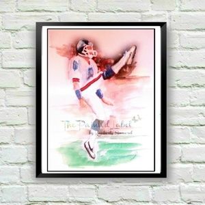 Football Sports Art Print Signed by Artist